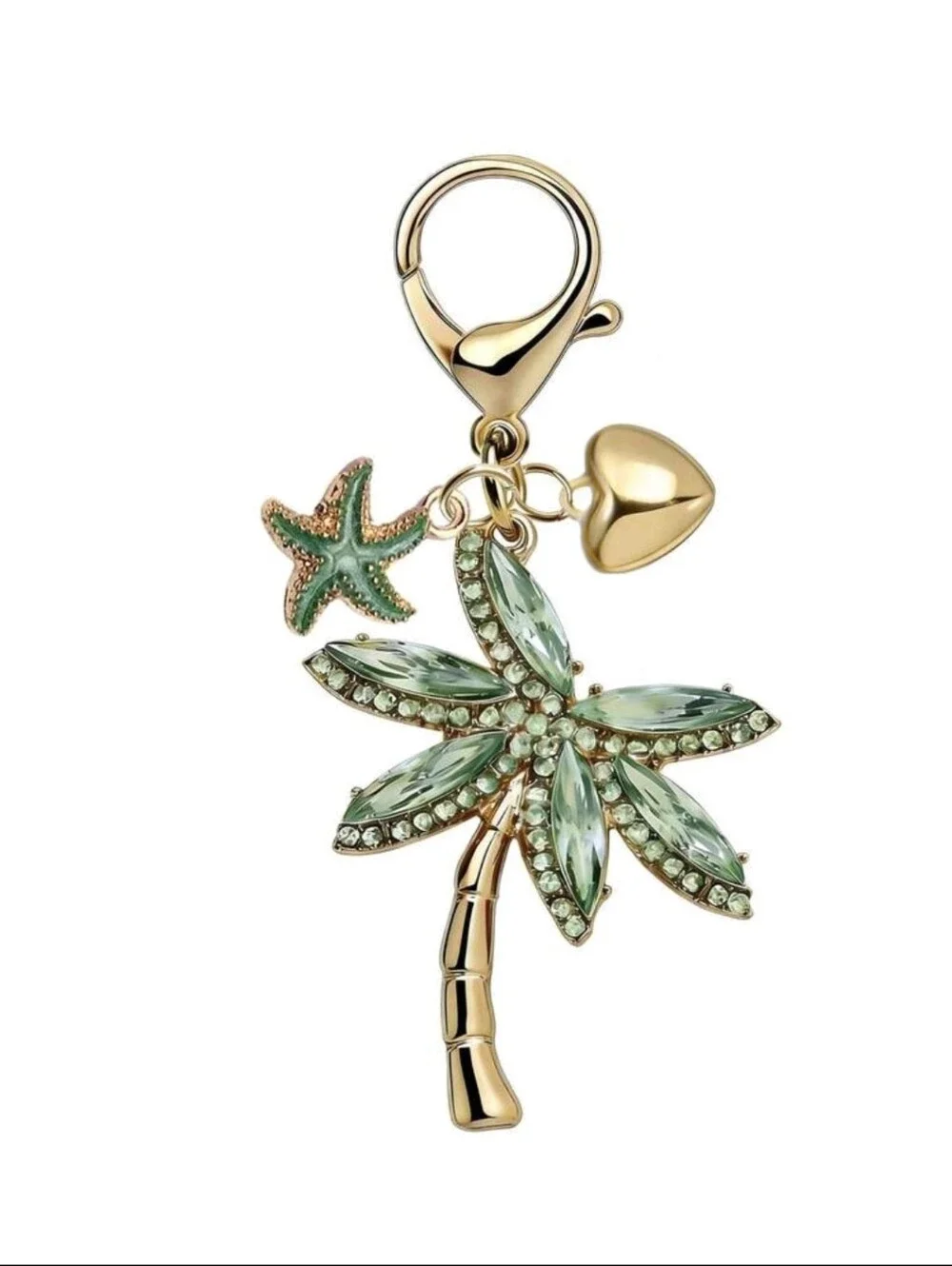 Palm Tree Tropical Beach Theme Bag Charm/ Keychain NEW